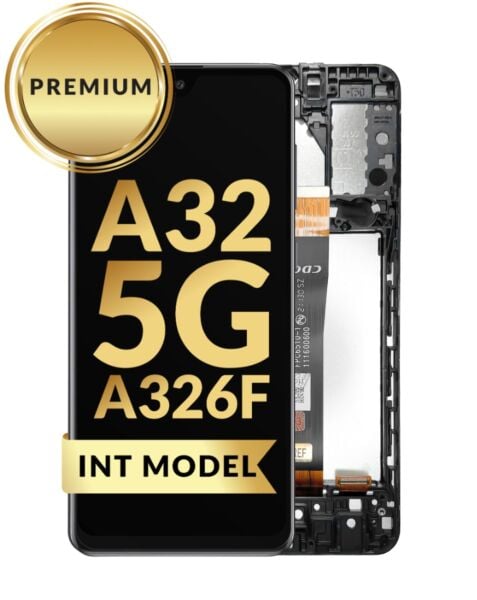 Galaxy A32 5G (A326F / 2021) LCD Assembly w/ Frame (BLACK) (Premium / Refurbished) (International Version)