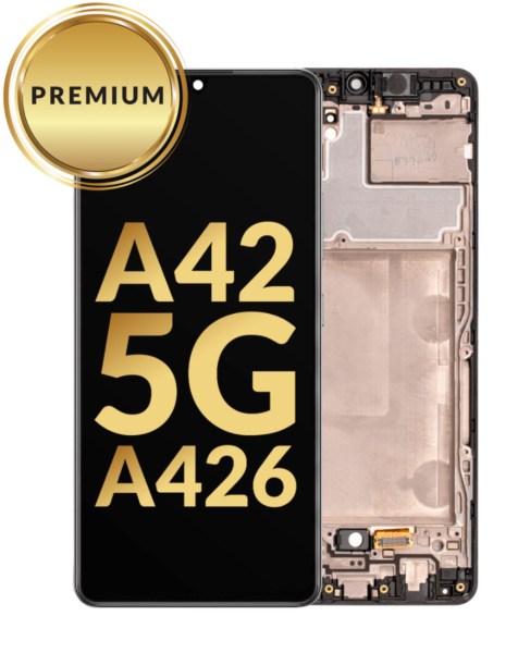 Galaxy A42 5G (A426 / 2020) OLED Assembly w/ Frame (BLACK) (Premium / Refurbished)
