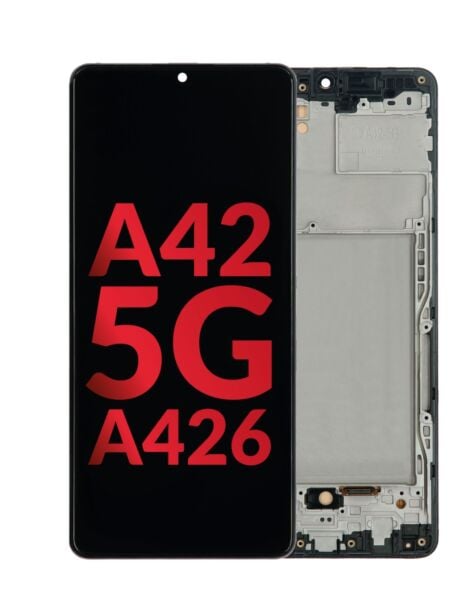 Galaxy A42 5G (A426 / 2020) OLED Assembly w/ Frame (BLACK) (Aftermarket OLED)