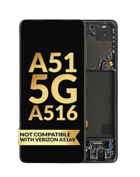 Galaxy A51 5G (A516 / 2020) (Not Compatible w/ Verizon A516V) OLED Assembly w/Frame (PRISM CUBE BLA