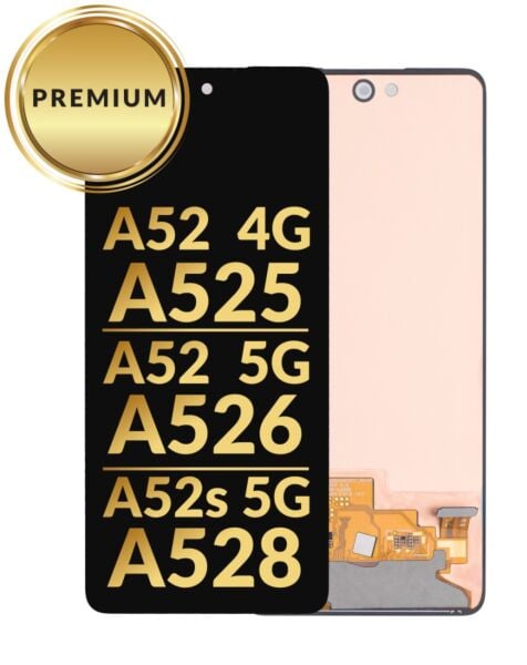 Galaxy A52 4G (A525 / 2021) / A52 5G (A526 / 2021) / A52s 5G (A528 / 2021) OLED Assembly (BLACK) (Premium / Refurbished)