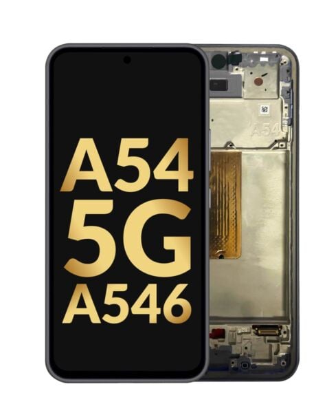 Galaxy A54 5G (A546 / 2023) OLED Assembly w/ Frame (BLACK) (Service Pack)