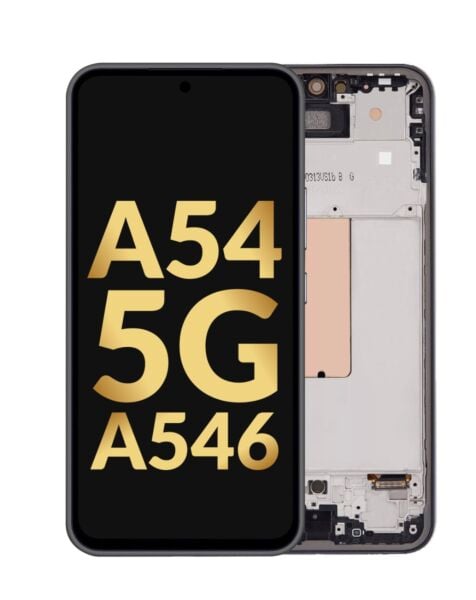 Galaxy A54 5G (A546 / 2023) OLED Assembly w/ Frame (GRAPHITE) (Premium / Refurbished)