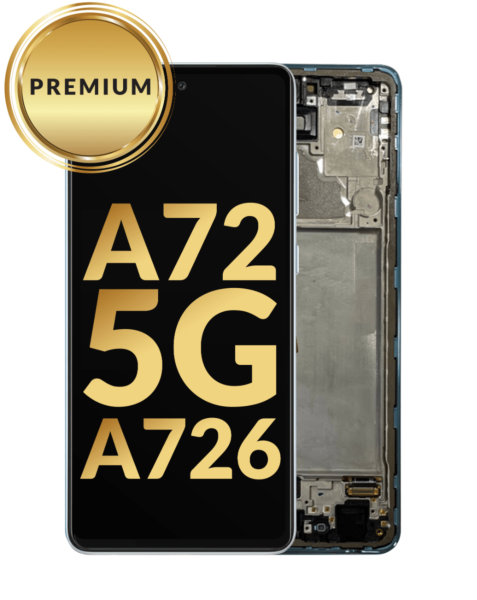 Galaxy A72 5G (A726 / 2021) OLED Assembly w/ Frame (BLUE) (Premium / Refurbished)