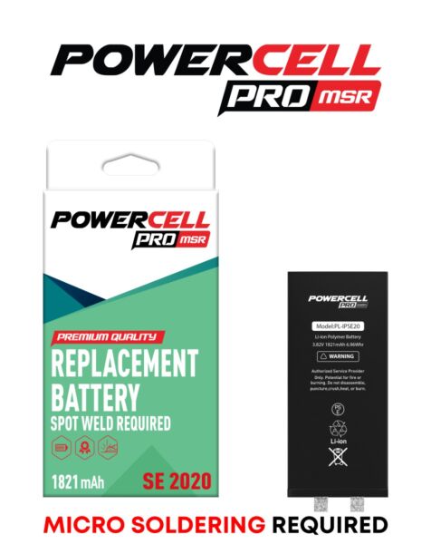 POWERCELL PRO MSR iPhone SE 2020 Replacement Battery (Micro Soldering Required) (1821 mAh)