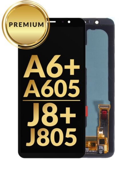 Galaxy A6+ (A605 / 2018) / J8+ (J805 / 2018) OLED Assembly (BLACK) (Premium / Refurbished)