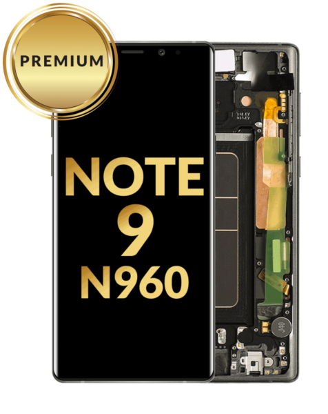 Galaxy Note 9 (N960) OLED Assembly w/ Frame (BLACK) (Premium / Refurbished)