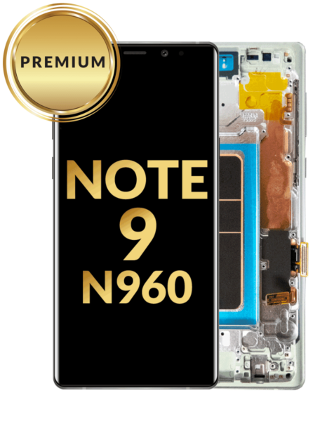 Galaxy Note 9 (N960) OLED Assembly w/ Frame (SILVER) (Premium / Refurbished)