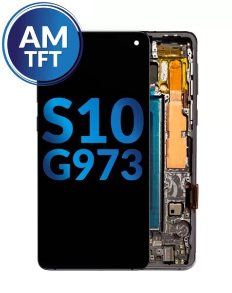 Galaxy S10 LCD Assembly w/ Frame (without Finger Print Sensor) (BLACK) (Aftermarket TFT)