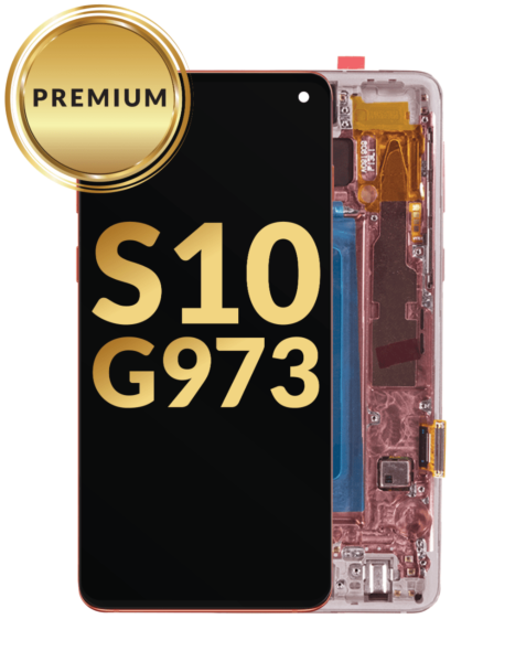 Galaxy S10 (G973) OLED Assembly w/ Frame (PRISM PINK) (Premium / Refurbished)