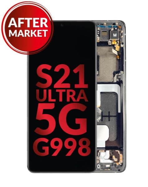 Galaxy S21 Ultra 5G G998 OLED Assembly w/ Frame (PHANTOM BLACK) (Aftermarket)