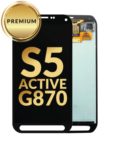 Galaxy S5 Active (G870) OLED Assembly (BLACK) (Premium / Refurbished)
