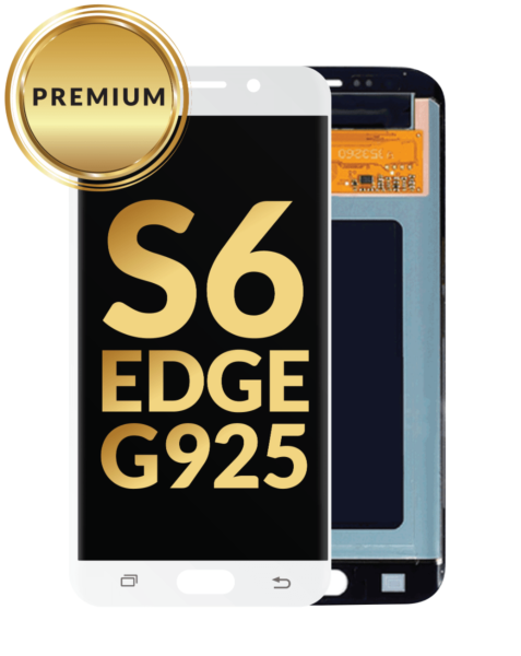 Galaxy S6 Edge (G925) OLED Assembly (WHITE) (Premium / Refurbished)