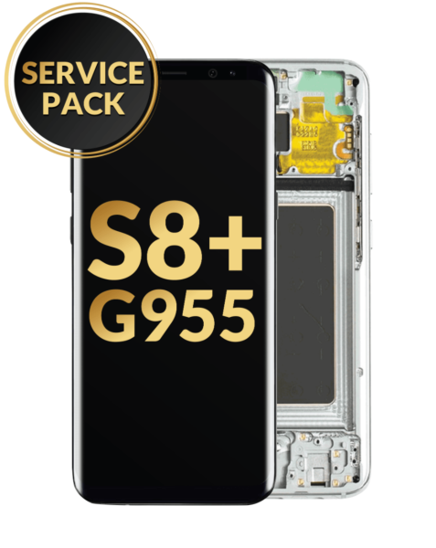 Galaxy S8 Plus (G955) OLED Assembly w/ Frame (ARCTIC SILVER) (Service Pack)