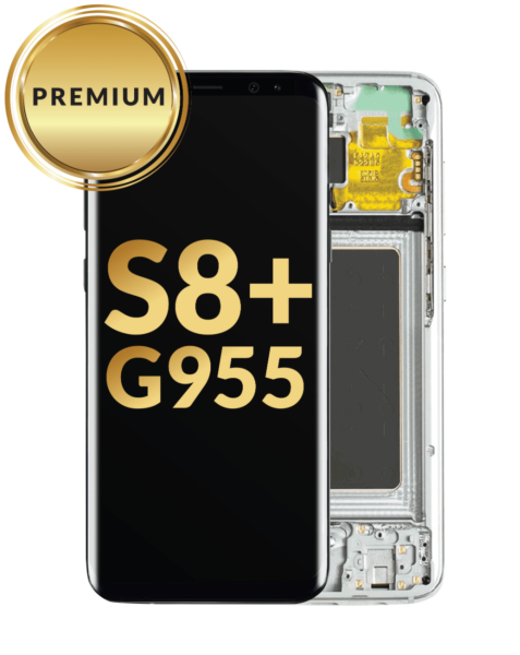 Galaxy S8 Plus (G955) OLED Assembly w/ Frame (ARCTIC SILVER) (Premium / Refurbished)