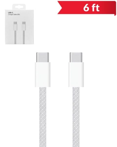iPhone 15 Series USB C-C Charging Cable (6ft)