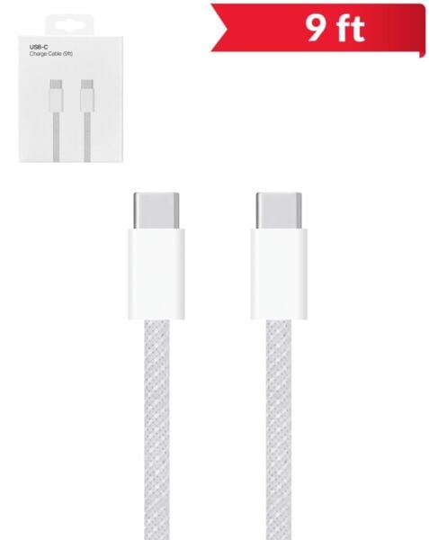 iPhone 15 Series USB C-C Charging Cable (9ft)