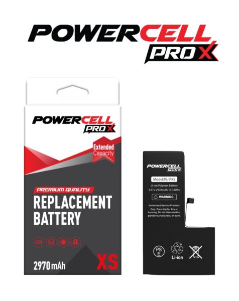POWERCELL PRO X iPhone XS High Capacity Replacement Battery (2970 mAh)