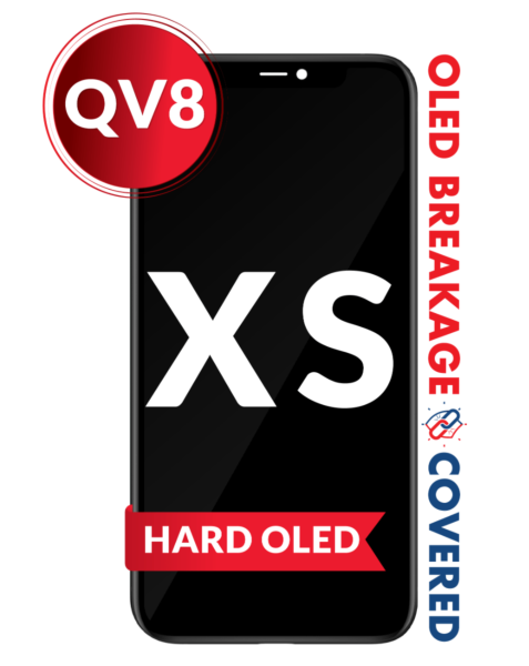 iPhone XS OLED Assembly (HARD / QV8) (Exclusive OLED Breakage Warranty)