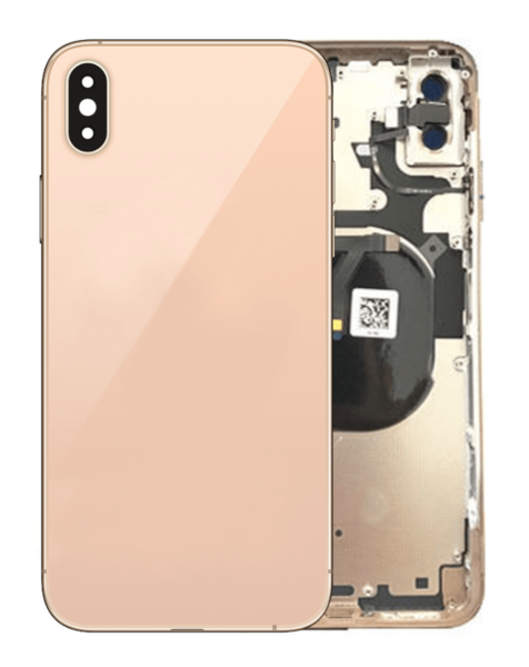iPhone XS Max Back Housing Frame w/ Small Components Pre-Installed (NO LOGO) (GOLD)
