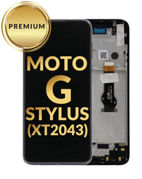 Motorola Moto G Stylus (XT2043) LCD Assembly w/ Frame (BLACK) (Premium / Refurbished)