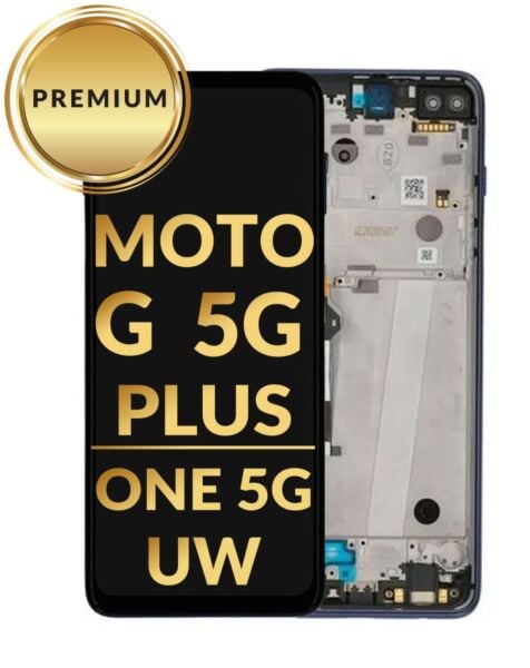 Motorola Moto G 5G Plus (XT2075) / One Edge 5G UW (XT2075-1) LCD Assembly w/ Frame (BLUE) (Premium / Refurbished)