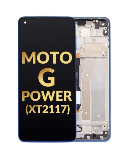 Motorola Moto G Power (XT2117 / 2021) LCD Assembly w/Frame (BLUE)