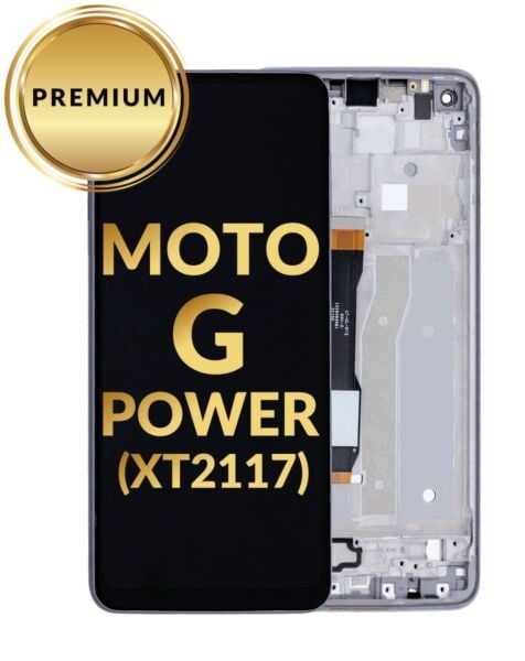 Motorola Moto G Power (XT2117 / 2021) LCD Assembly w/ Frame (GRAY) (Premium / Refurbished)