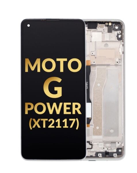 Motorola Moto G Power (XT2117 / 2021) LCD Assembly w/Frame (SILVER)
