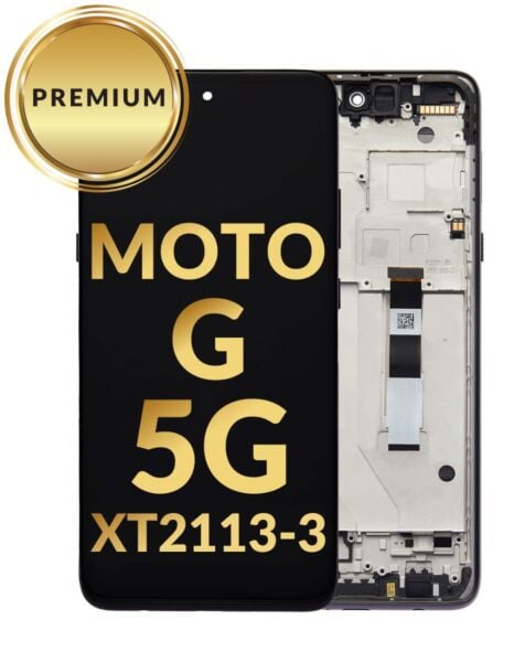 Motorola Moto G 5G (XT2113-3 / 2020) LCD Assembly w/ Frame (GRAY) (Premium / Refurbished)