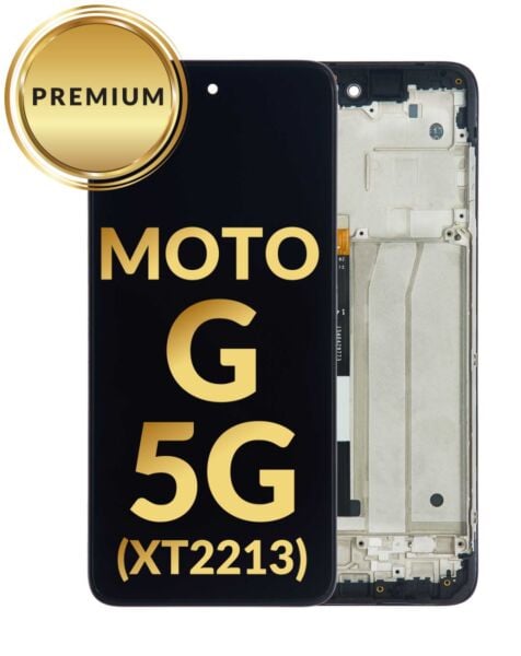 Motorola G 5G 2022 (XT2213) LCD Assembly w/ Frame (BLACK) (Premium / Refurbished)