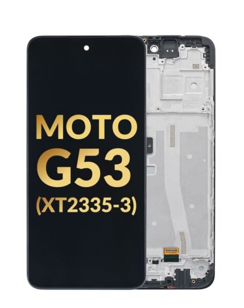 Motorola Moto G53 (XT2335-3 / 2022) LCD Assembly w/ Frame (Premium / Refurbished)
