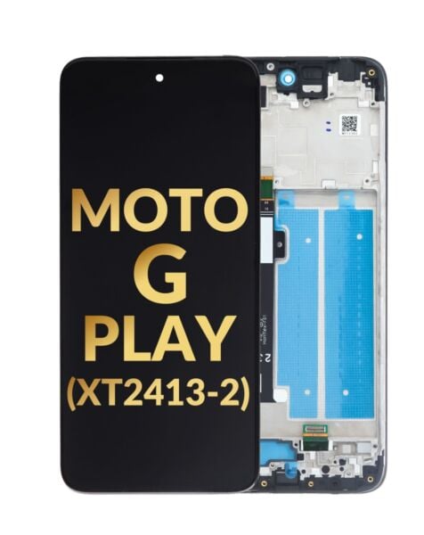 Moto G Play (XT2413-2 / 2024) LCD Assembly w/ Frame (BLACK) (Premium/Refurbished)