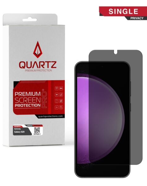 QUARTZ Privacy Tempered Glass for Galaxy S23 (Single Pack)