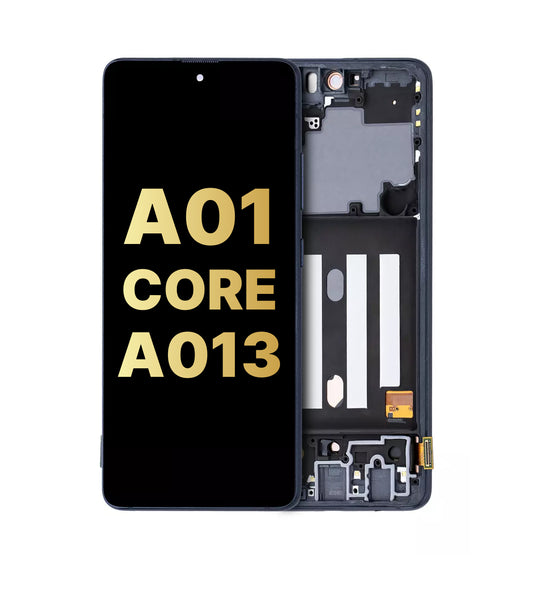 Galaxy A01 Core (A013 / 2020) LCD Assembly w/ Frame (BLACK)