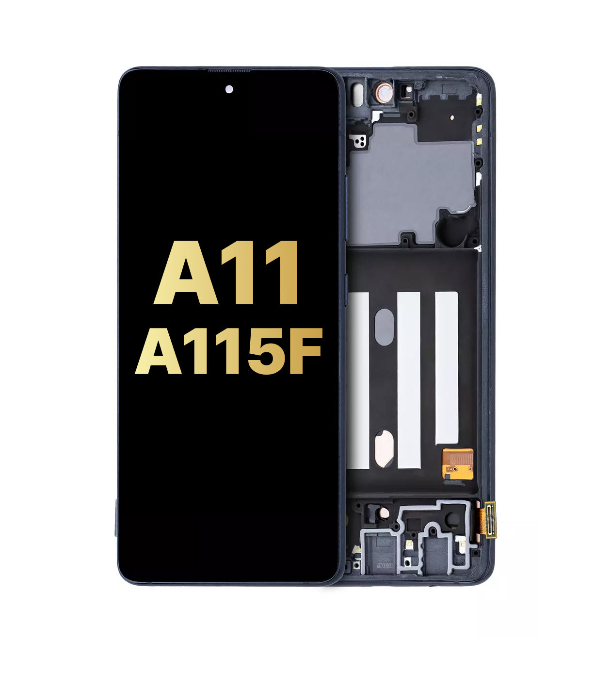 Galaxy A11 (A115 / 2020) LCD Assembly w/ Frame (BLACK) (INTERNATIONAL)