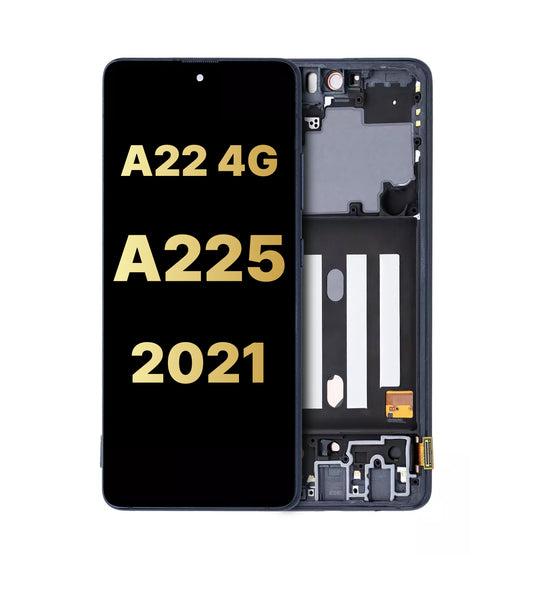 Galaxy A22 4G (A225 / 2021) OLED Assembly w/ Frame (BLACK)