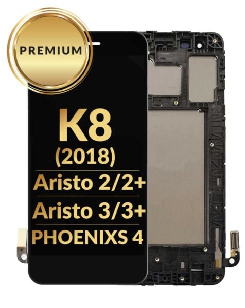 LG K8 (2018) / Aristo 3 Plus / Aristo 3 / Aristo 2 Plus / Aristo 2 / Phoenix 4 LCD Assembly w/ Frame