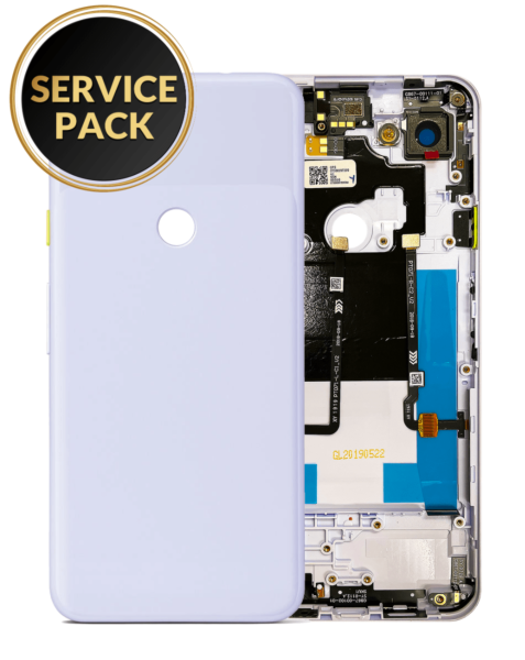 Google Pixel 3A XL Back Housing Frame w/ Small Components Pre-Installed (PURPLE) (Service Pack)