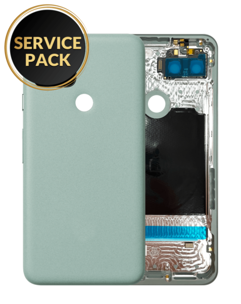 Google Pixel 5 Back Housing Frame w/ Small Components Pre-Installed (GREEN) (Service Pack)