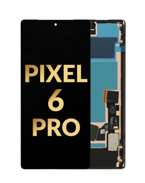 Google Pixel 6 Pro OLED Assembly w/ Frame (BLACK) (With Finger Print Sensor) (Service Pack)