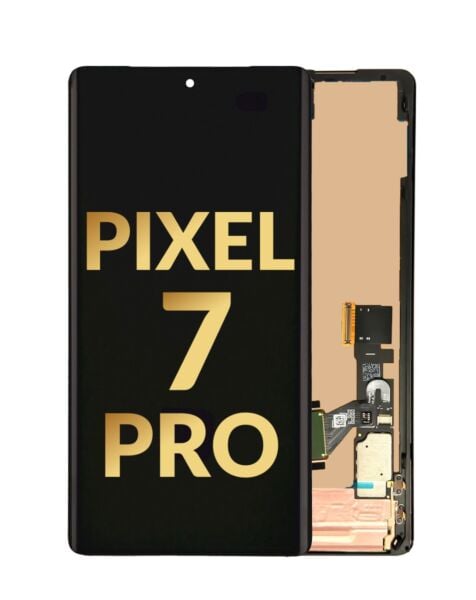 Google Pixel 7 Pro OLED Assembly w/ Frame (BLACK) (With Finger Print Sensor) (Service Pack)