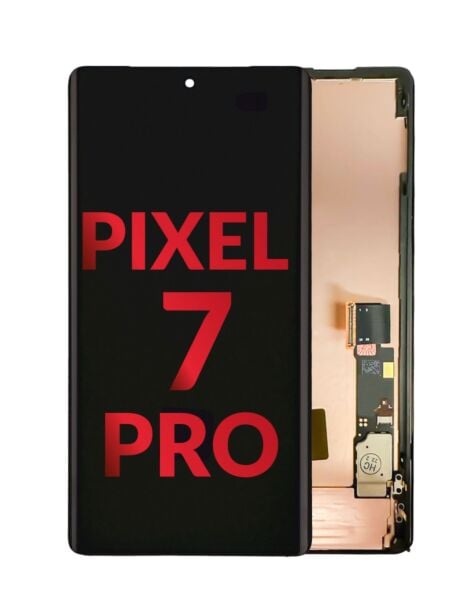 Google Pixel 7 Pro OLED Assembly w/Frame (BLACK) (Without Finger Print Sensor) (Aftermarket OLED)