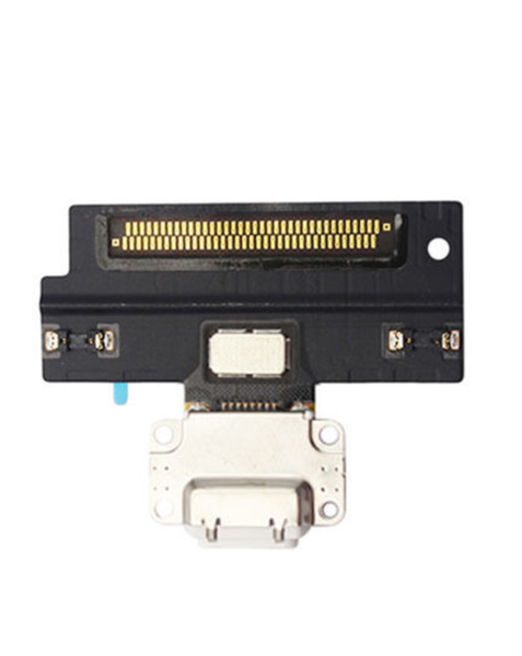 iPad Pro 10.5 Charging Port Flex Cable (Soldering Required) (WHITE) (Aftermarket)