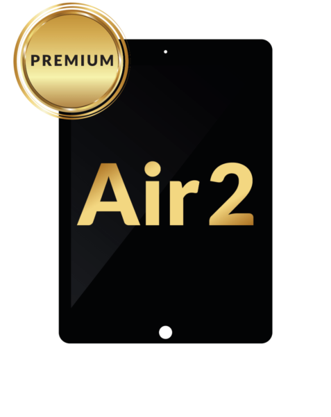iPad Air 2 LCD Assembly (BLACK) (Sleep / Wake Sensor Flex Pre-Installed) (Premium / Refurbished)
