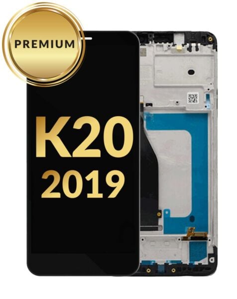 LG K20 (2019) LCD Assembly w/ Frame (BLACK) (Premium / Refurbished)