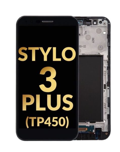 LG Stylo 3 Plus (TP450) LCD Assembly w/ Frame (BLACK) (Premium / Refurbished)