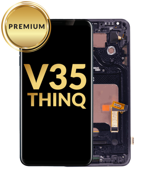 LG V35 ThinQ LCD Assembly w/ Frame (BLACK) (Premium / Refurbished)