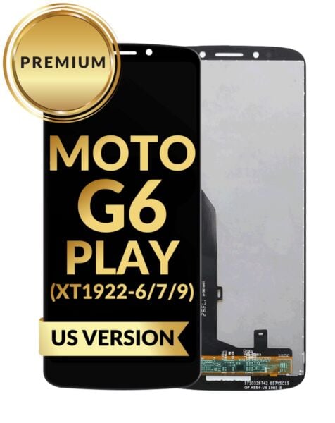 Motorola Moto G6 Play (XT1922-6-7-9) LCD Assembly (BLACK) (US Version) (Premium/Refurbished)