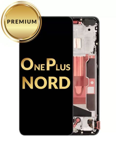 OnePlus Nord OLED Assembly w/Frame (BLACK) (Premium/Refurbished)